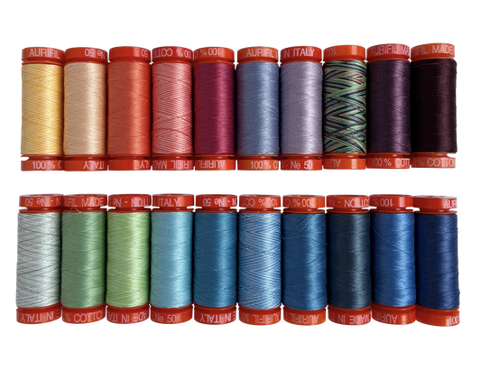 Jennifer Sampou Basics Thread Set (Aurifil 20 Small Spools, 50wt)