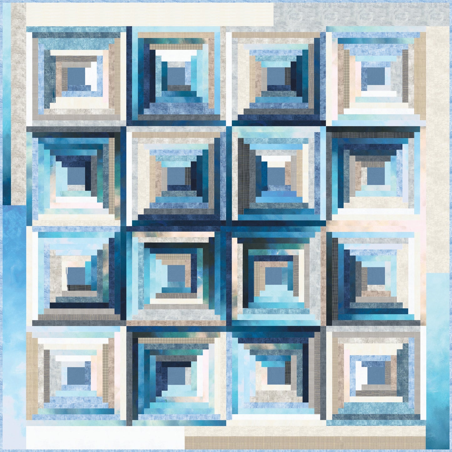 SKY Log Cabin Quilt Pattern