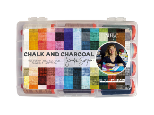 Chalk and Charcoal Thread Box (Aurifil 12 Spools, 50wt)