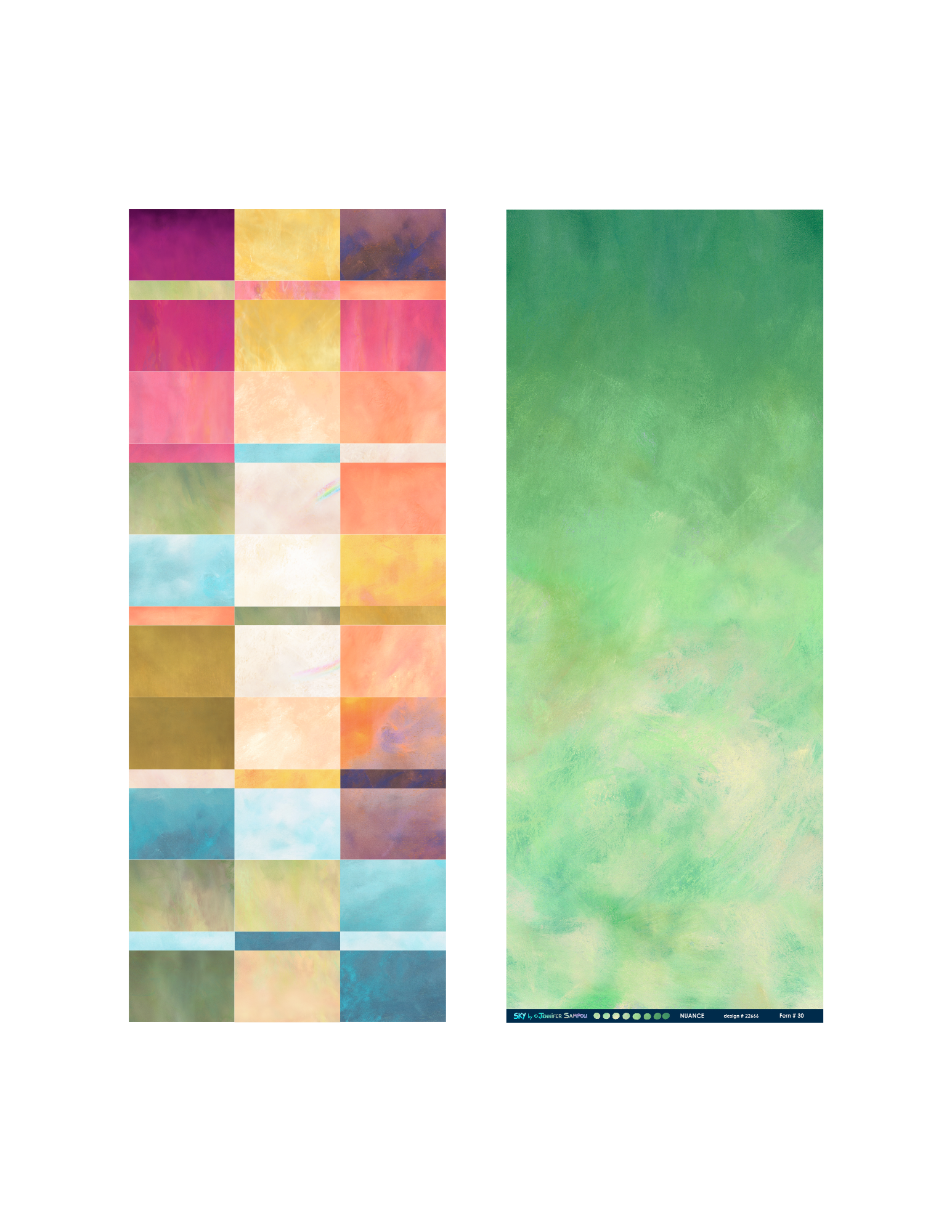 Mini Ombré Table Runner Bundle: Spring Fling with Sky Ombré Gradient ...
