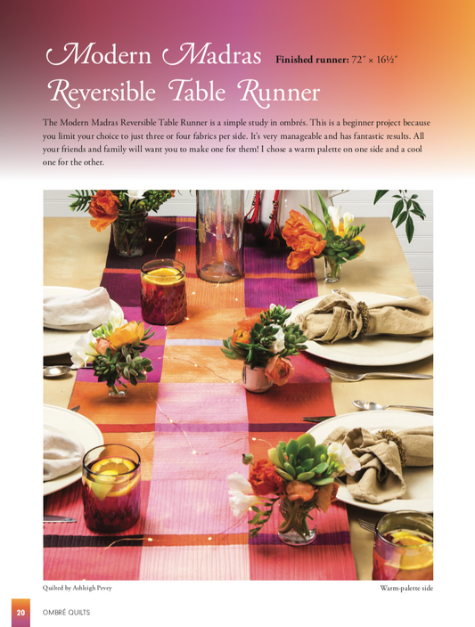 Ombré Table Runner Pattern: PDF DOWNLOAD