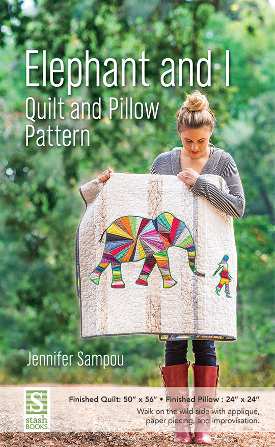 Elephant and I Quilt and Pillow Pattern-JS Signed Hard Copy
